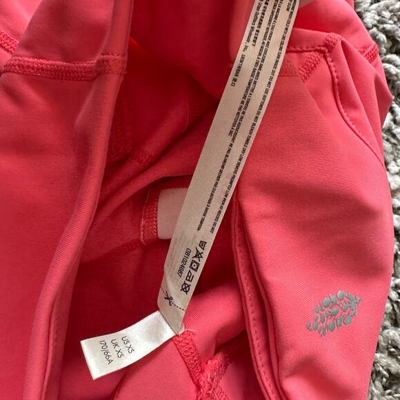 Free People FP Movement Coral Pink Petal Pusher Scalloped Biker Bike Shorts XS - Picture 8 of 11